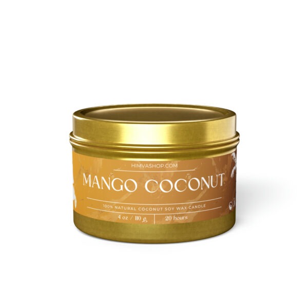 coconut scented tin candle