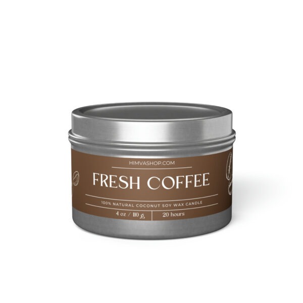 coffee scented tin candle